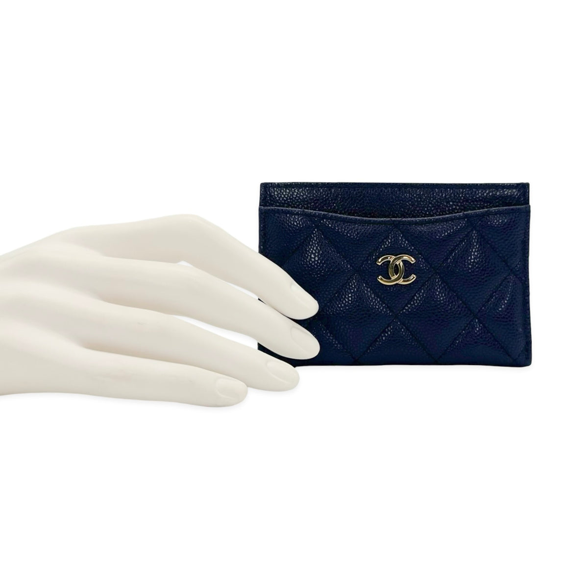 Chanel Quilted Caviar Classic Card Holder