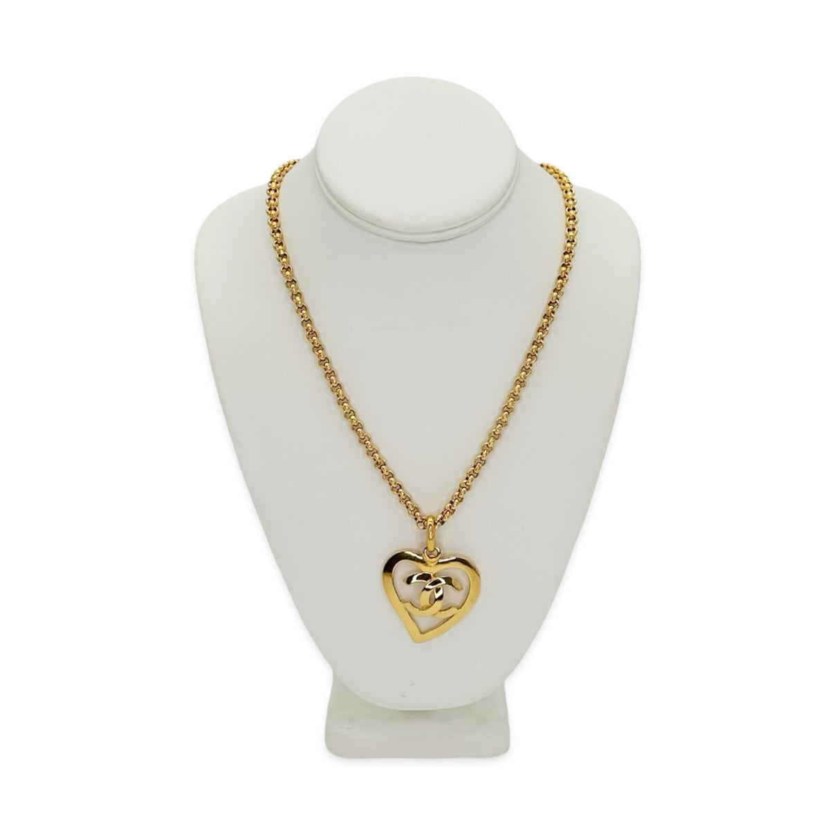 Chanel Heart CC Pendant Necklace