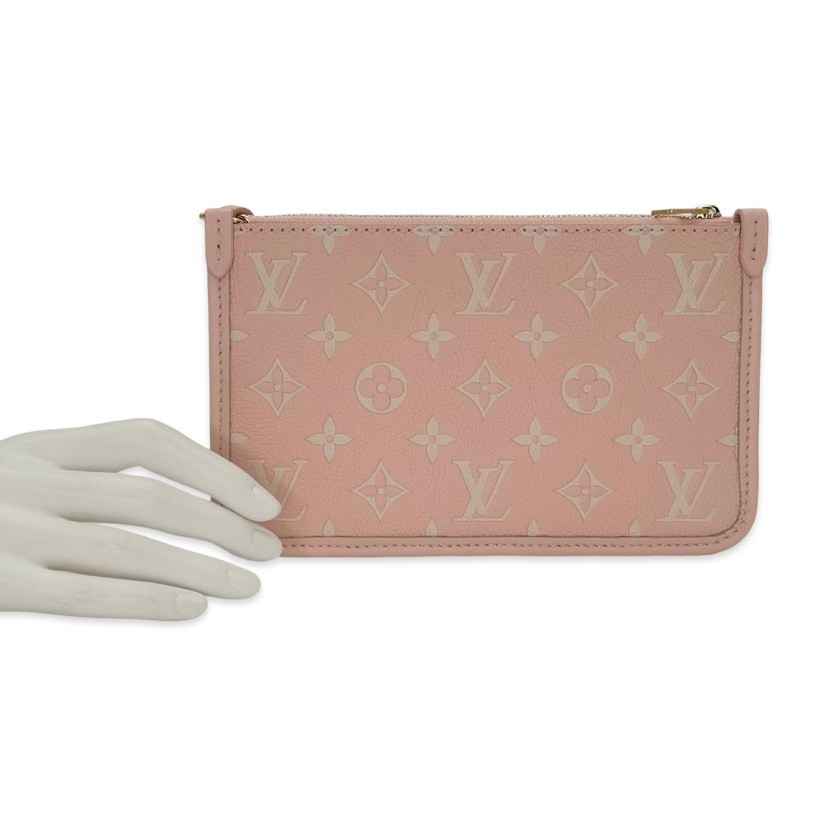 Louis Vuitton Monogram Empreinte Bicolor Carryall Wristlet Pochette