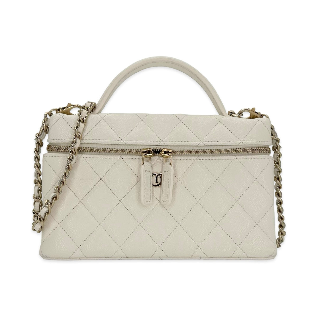 Chanel Quilted Caviar Slim Vanity