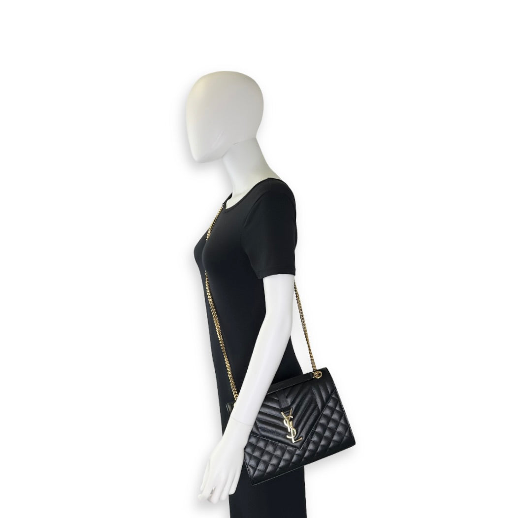 Saint Laurent Triquilt Envelope Shoulder Bag