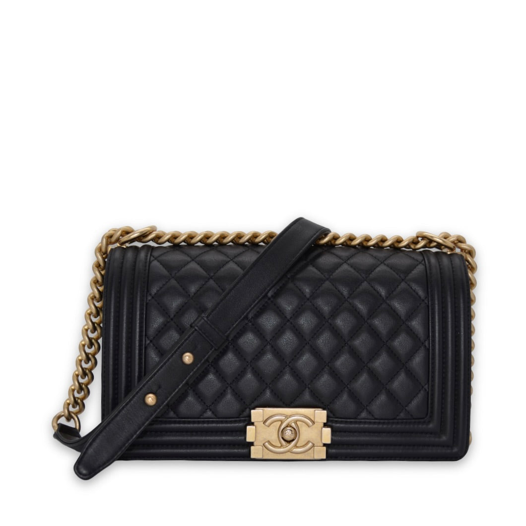 Chanel Quilted Lambskin Medium Boy Bag