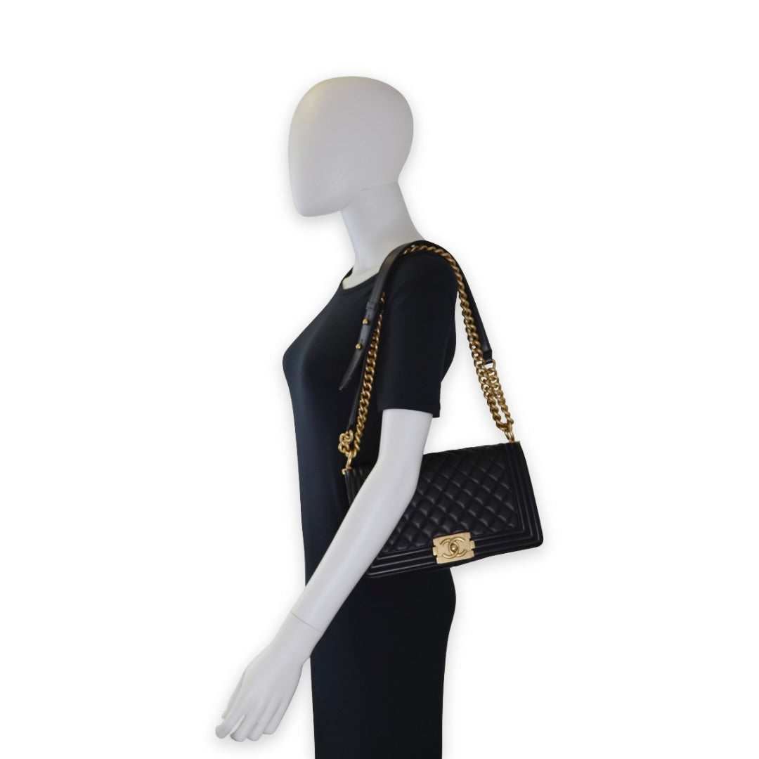 Chanel Quilted Lambskin Medium Boy Bag