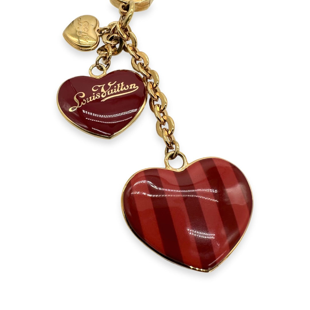 Louis Vuitton Enamel Heart Bag Charm