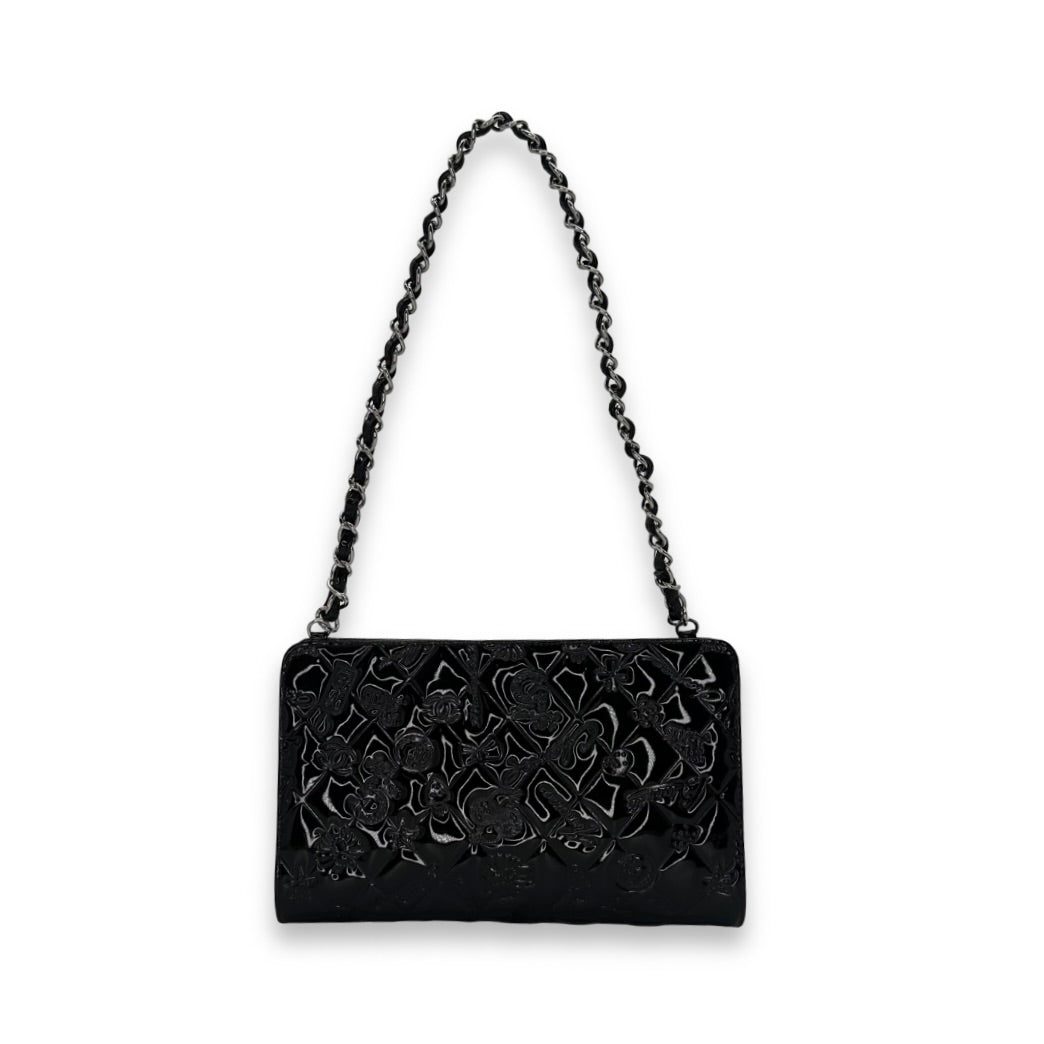 Chanel Patent Embossed Lucky Charms Shoulder Bag