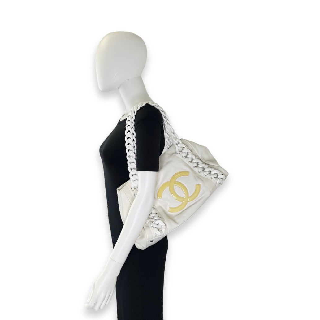 Chanel Calfskin Resin Modern Chain Shoulder Bag