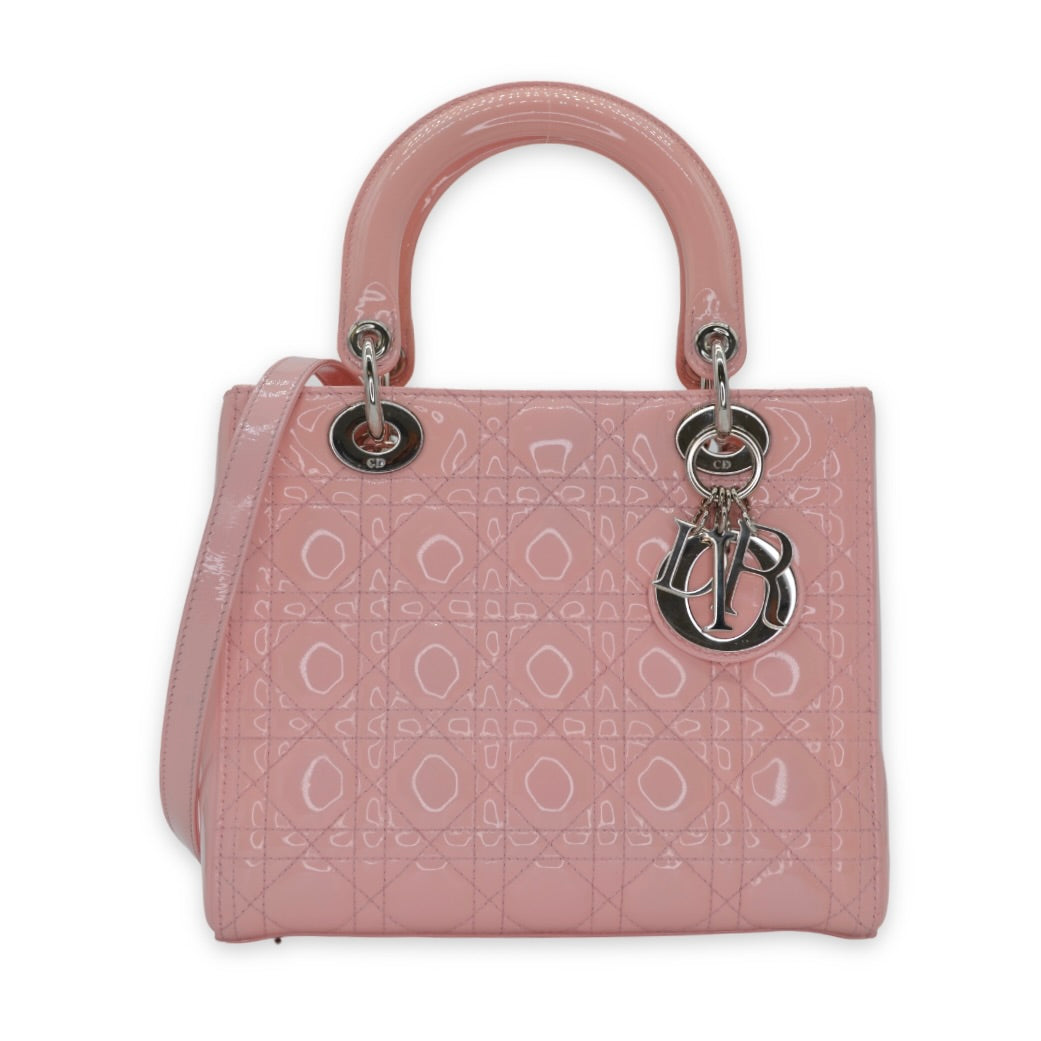 Christian Dior Patent Cannage Medium Lady Dior