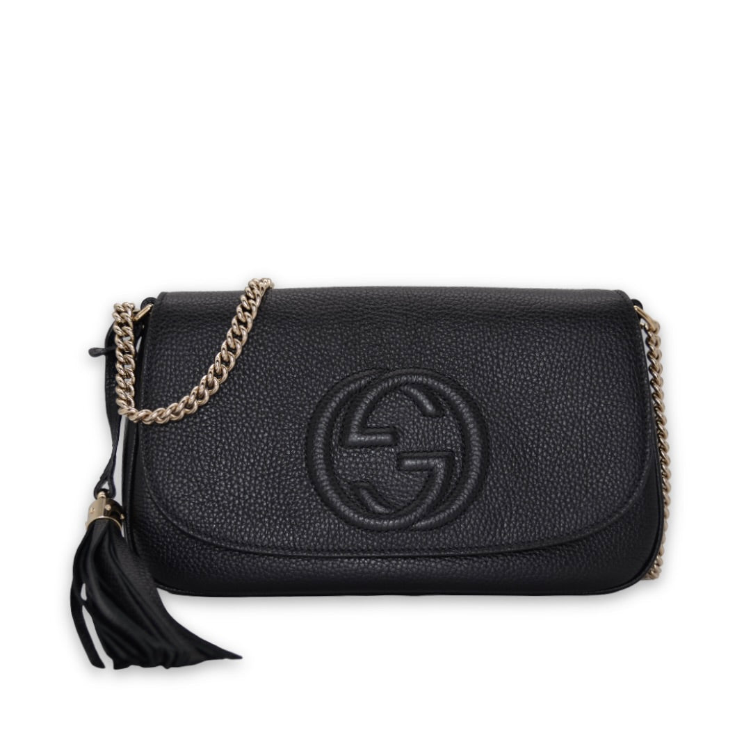 Gucci Grained Calfskin Soho Disco Chain Flap Bag