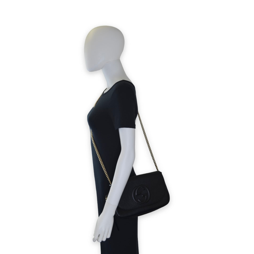 Gucci Grained Calfskin Soho Disco Chain Flap Bag