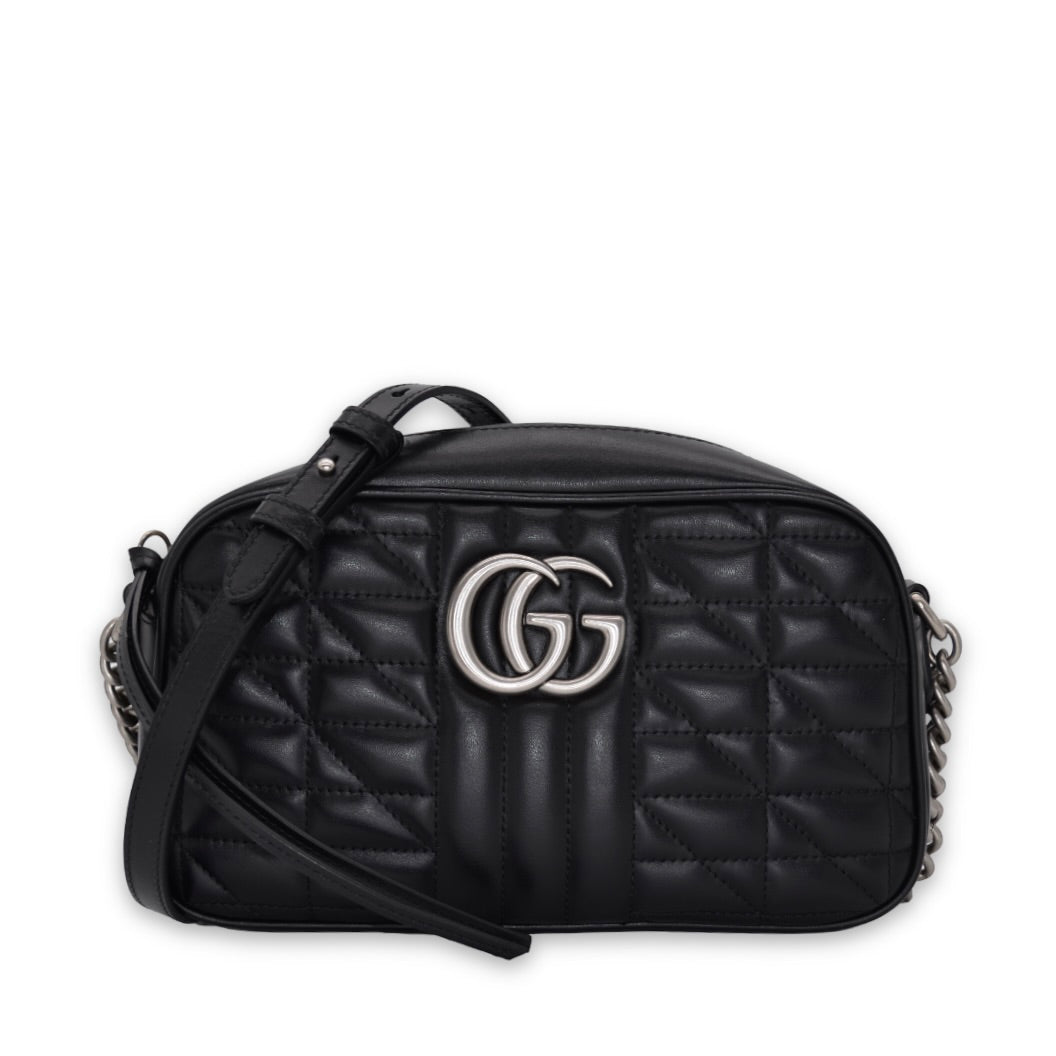 Gucci Quilted Calfskin Aria GG Camera Bag