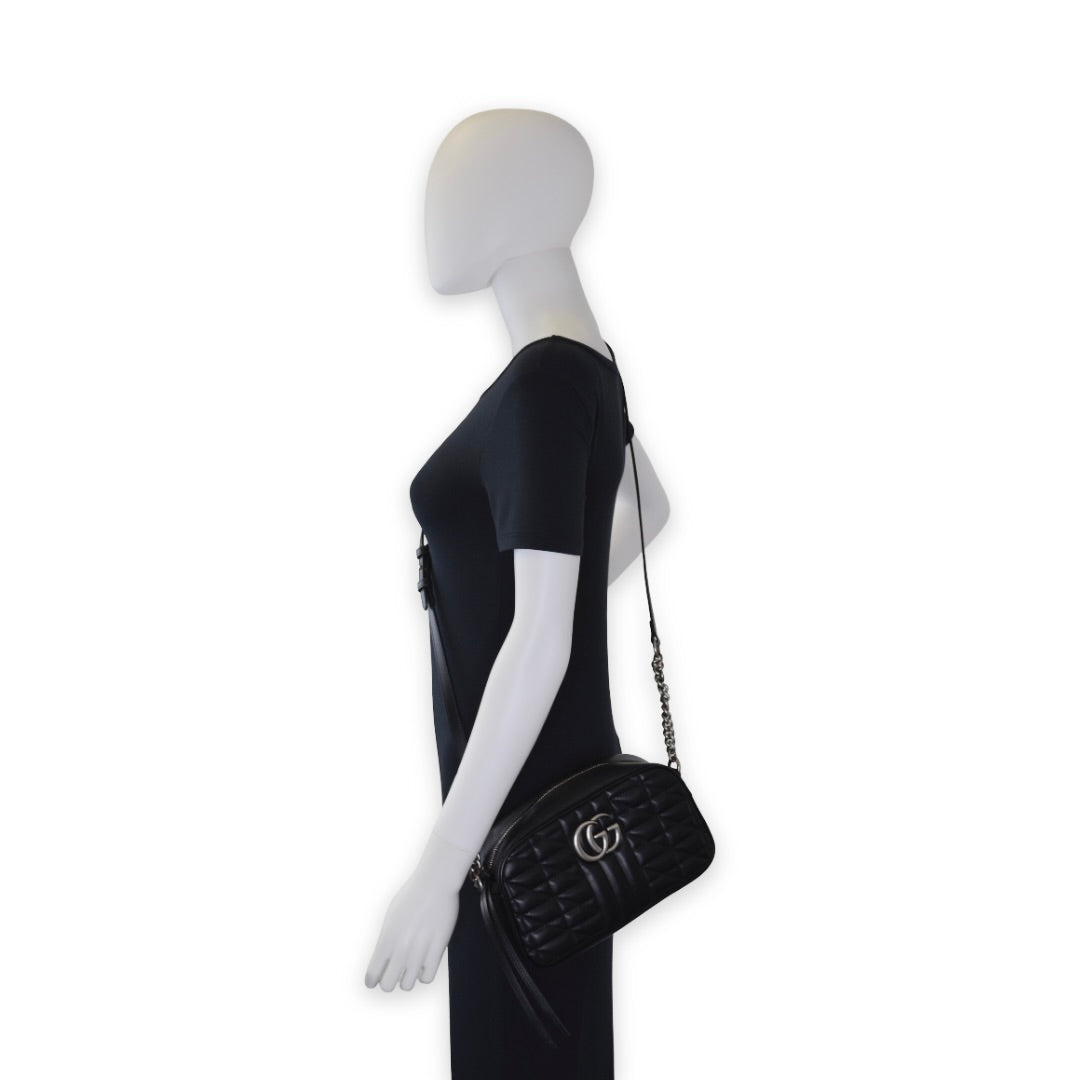 Gucci Quilted Calfskin Aria GG Camera Bag
