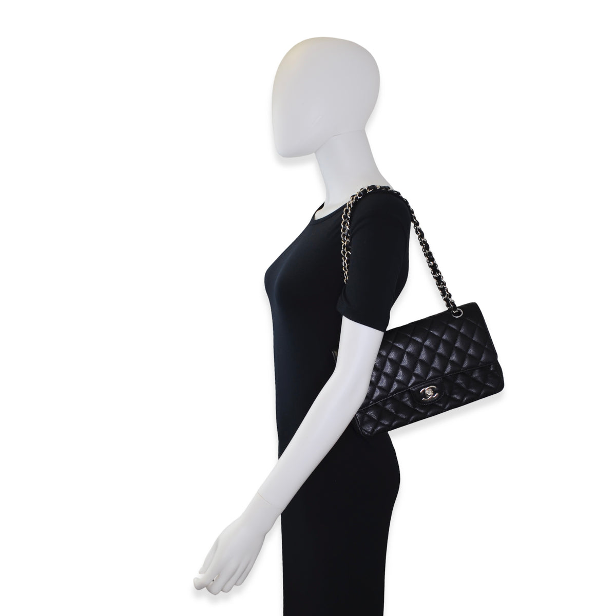 Chanel Quilted Caviar Medium Classic Double Flap