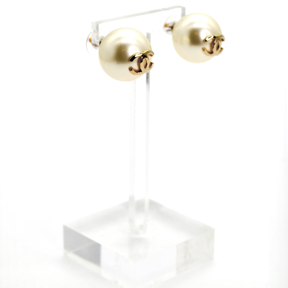 Chanel Pearl Bauble CC Earrings