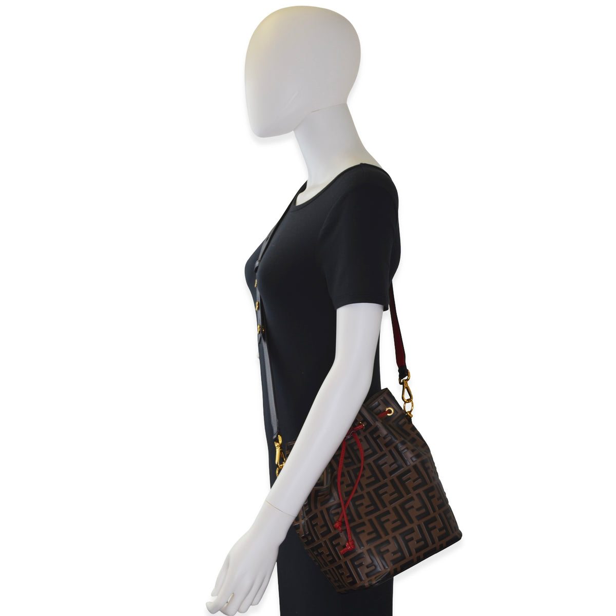 Fendi FF Embossed Mon Tresor Bucket Bag