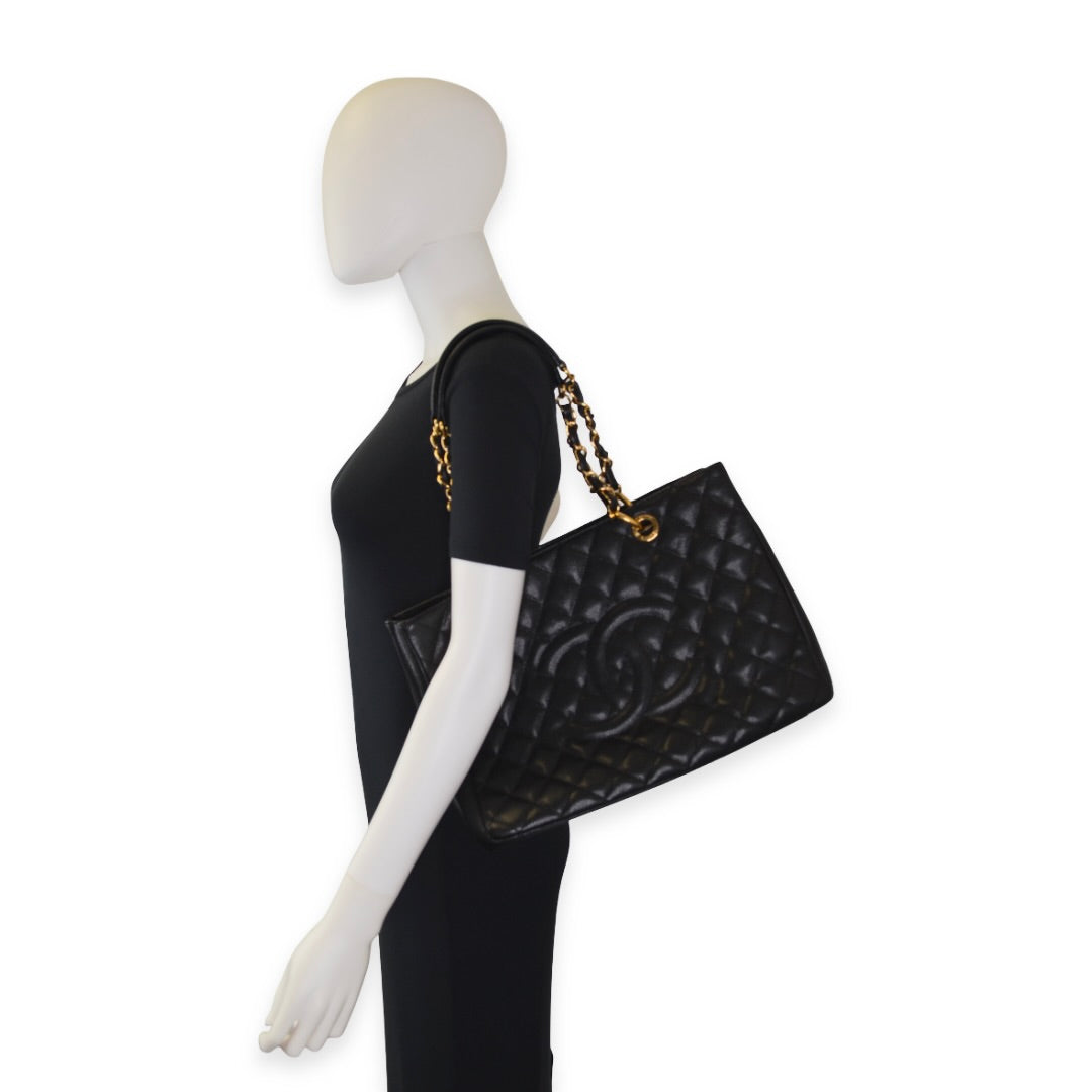 Chanel Quilted Caviar Grand Shopping Tote
