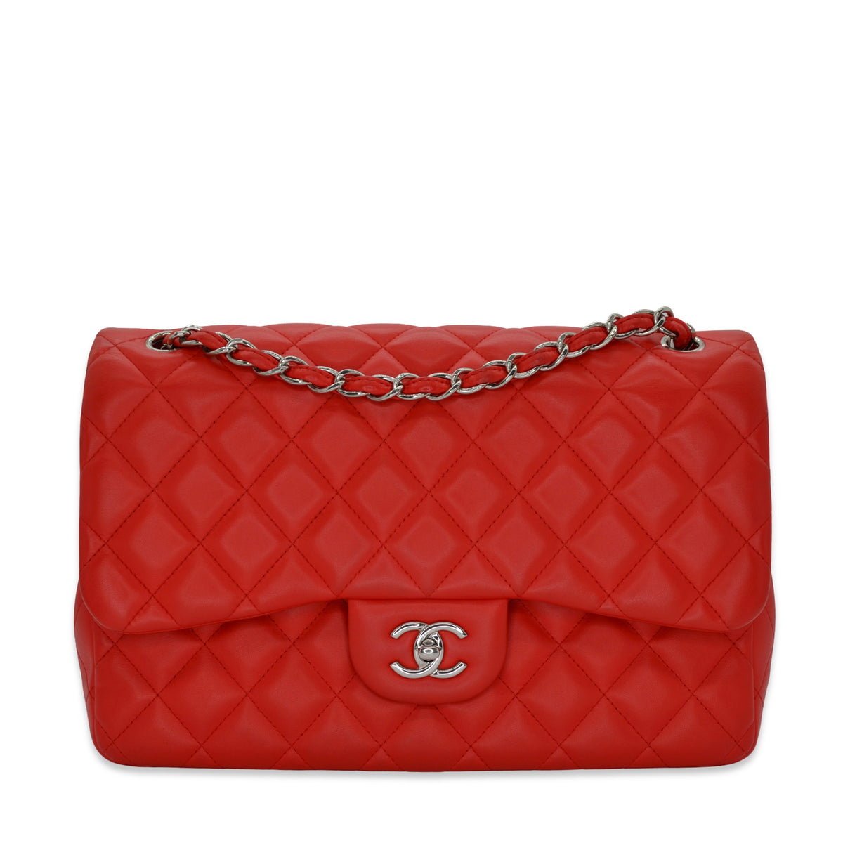 Chanel Quilted Lambskin Jumbo Classic Double Flap