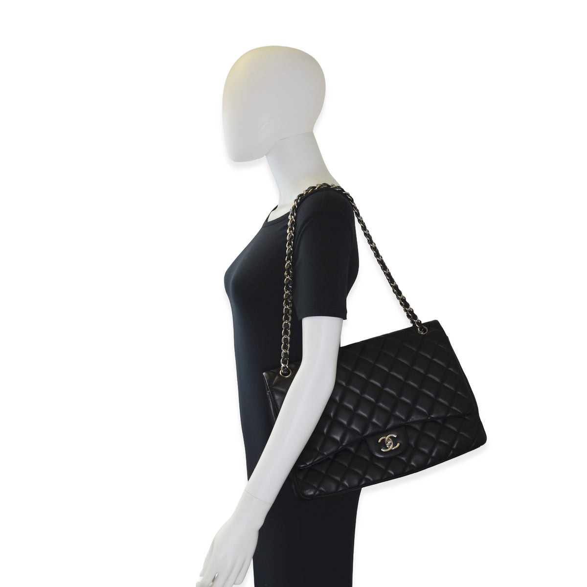 Chanel Quilted Lambskin Maxi Classic Single Flap