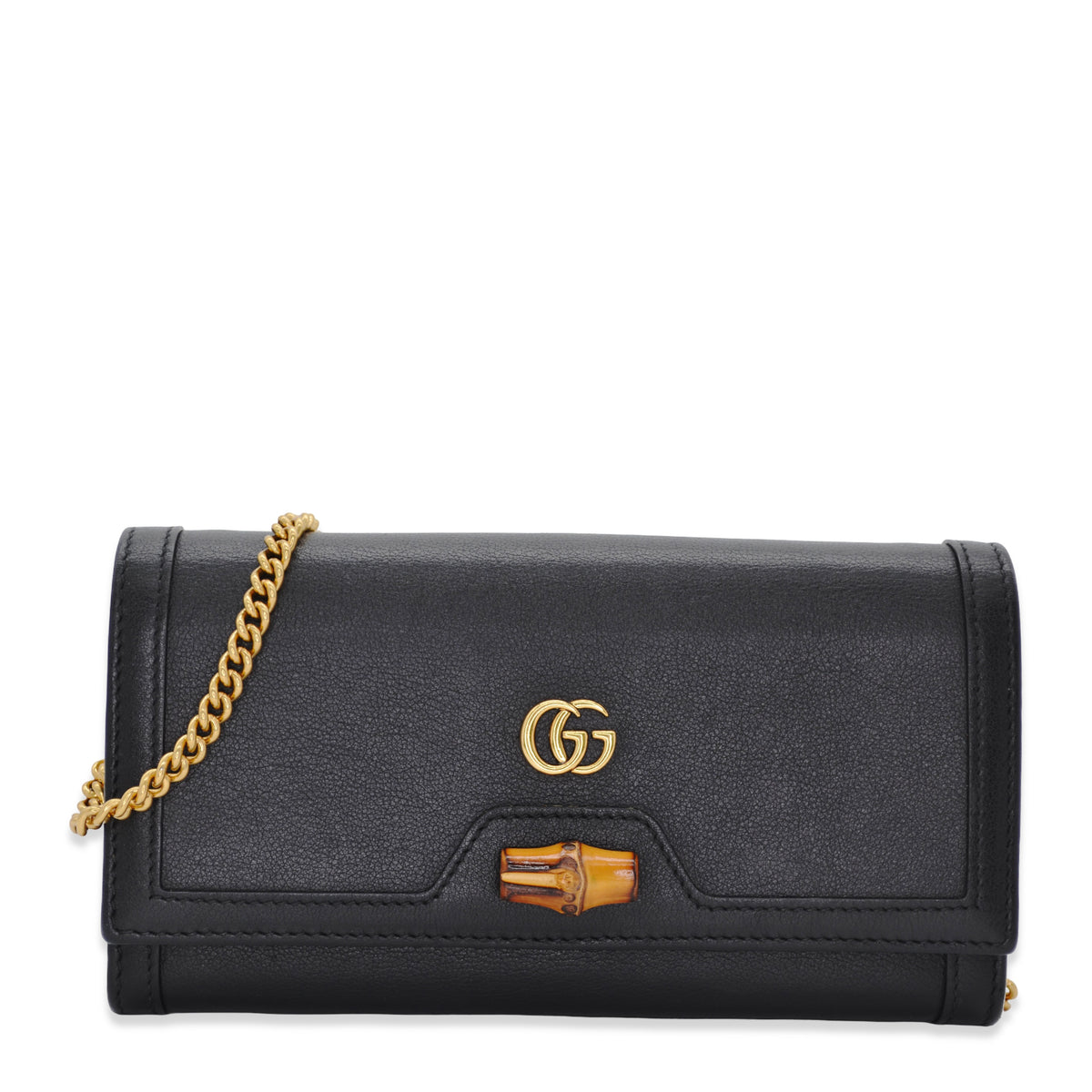Gucci Calfskin Diana Chain Wallet