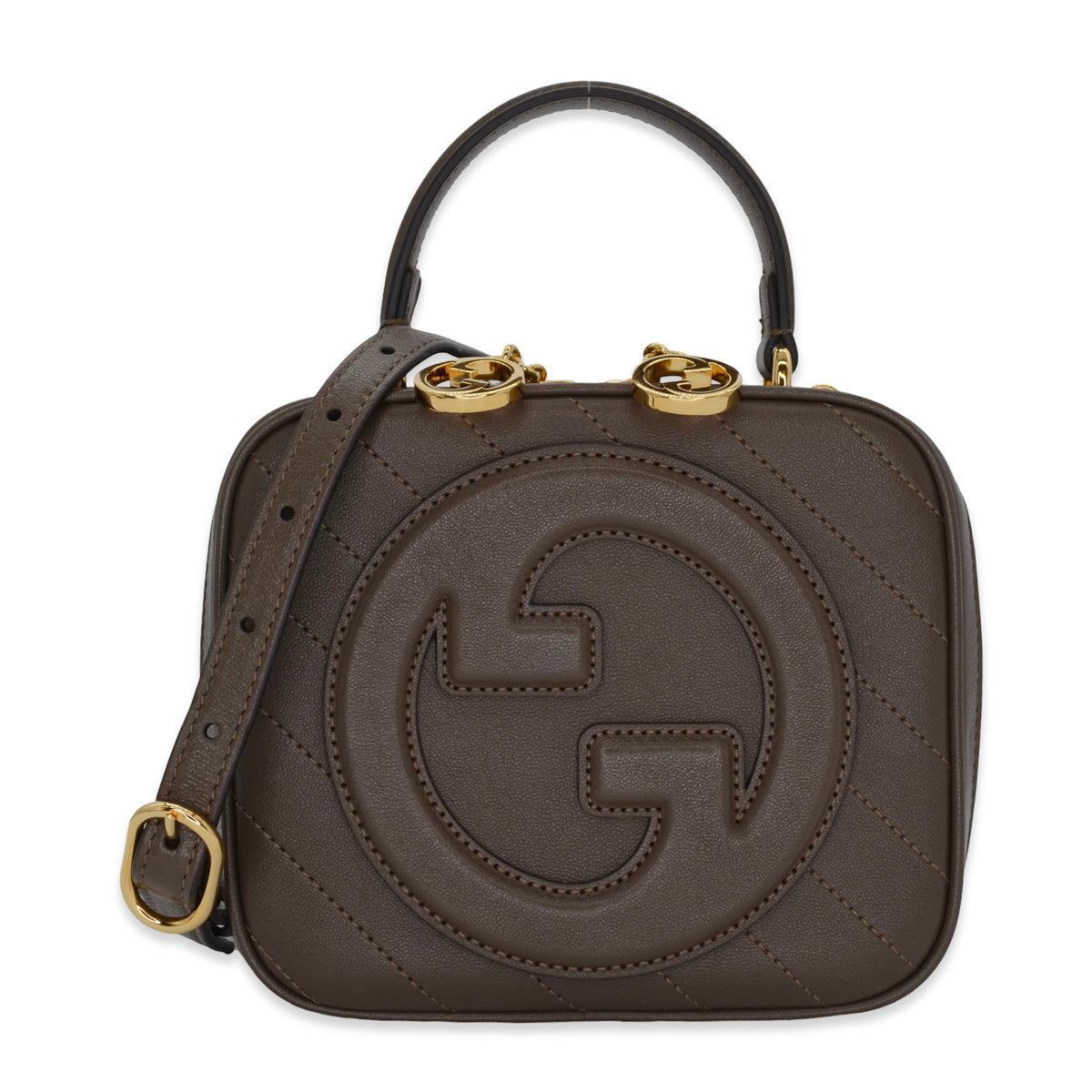 Gucci Quilted Calfskin Sakai Be Green Top Handle Blondie
