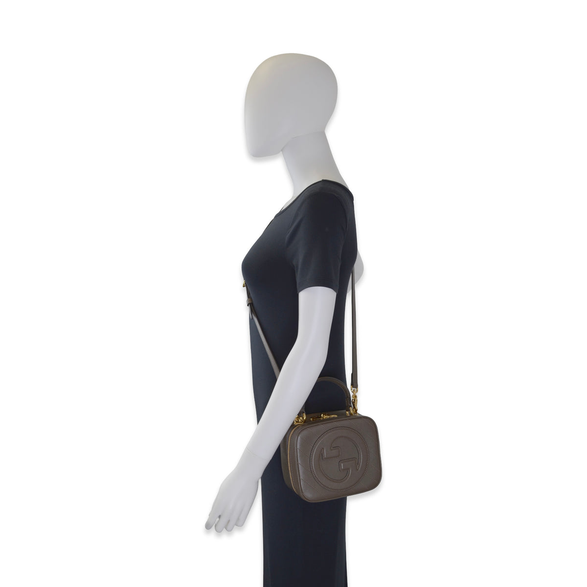 Gucci Quilted Calfskin Sakai Be Green Top Handle Blondie