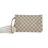 LOUIS VUITTON: Damier Azur Neverfull Pochette