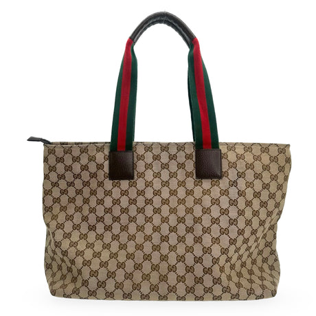 GUCCI: GG Canvas Web Tote Bag