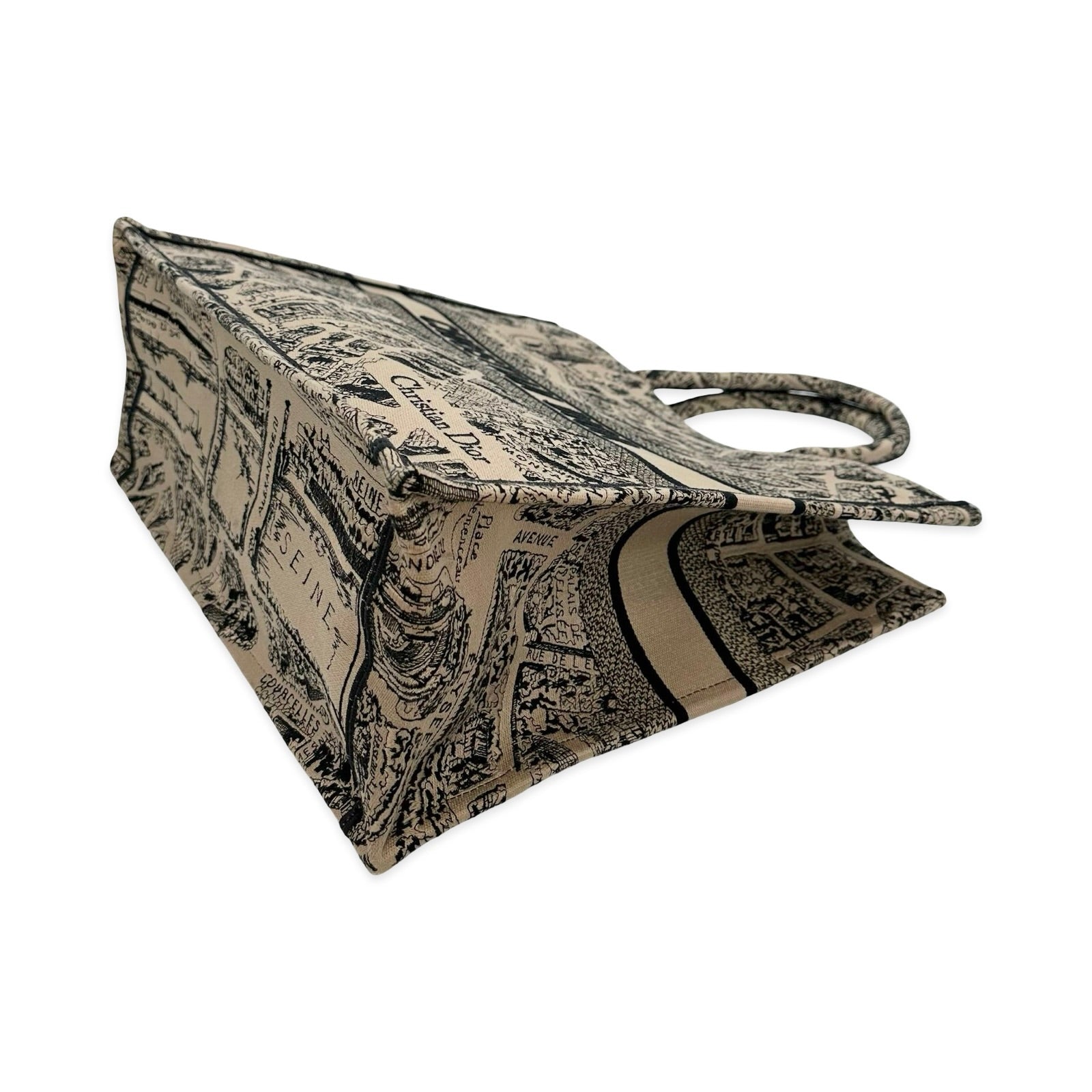 CHRISTIAN DIOR: Embroidered Plan de Paris Large Book Tote