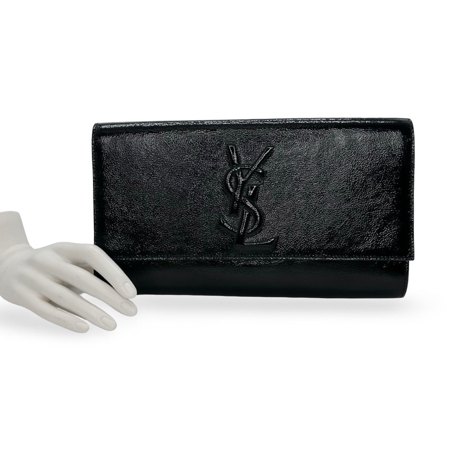 SAINT LAURENT: Patent Large Belle de Jour Clutch
