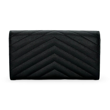 SAINT LAURENT: Grain de Poudre Cassandre Large Flap Wallet