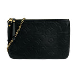 LOUIS VUITTON: Monogram Empreinte Double Zip Pochette