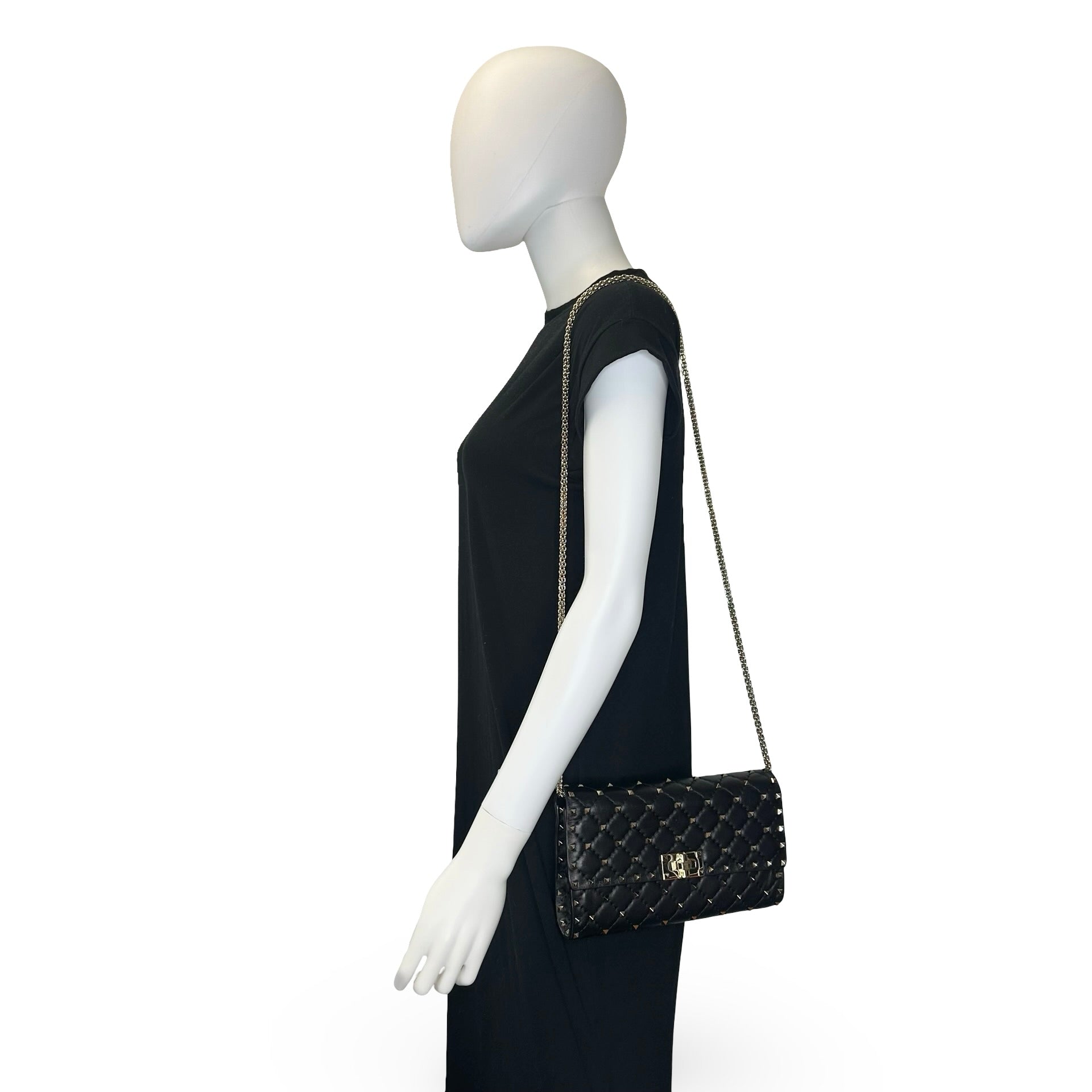 VALENTINO: Nappa Rockstud Spike Crossbody Clutch – Luv Luxe