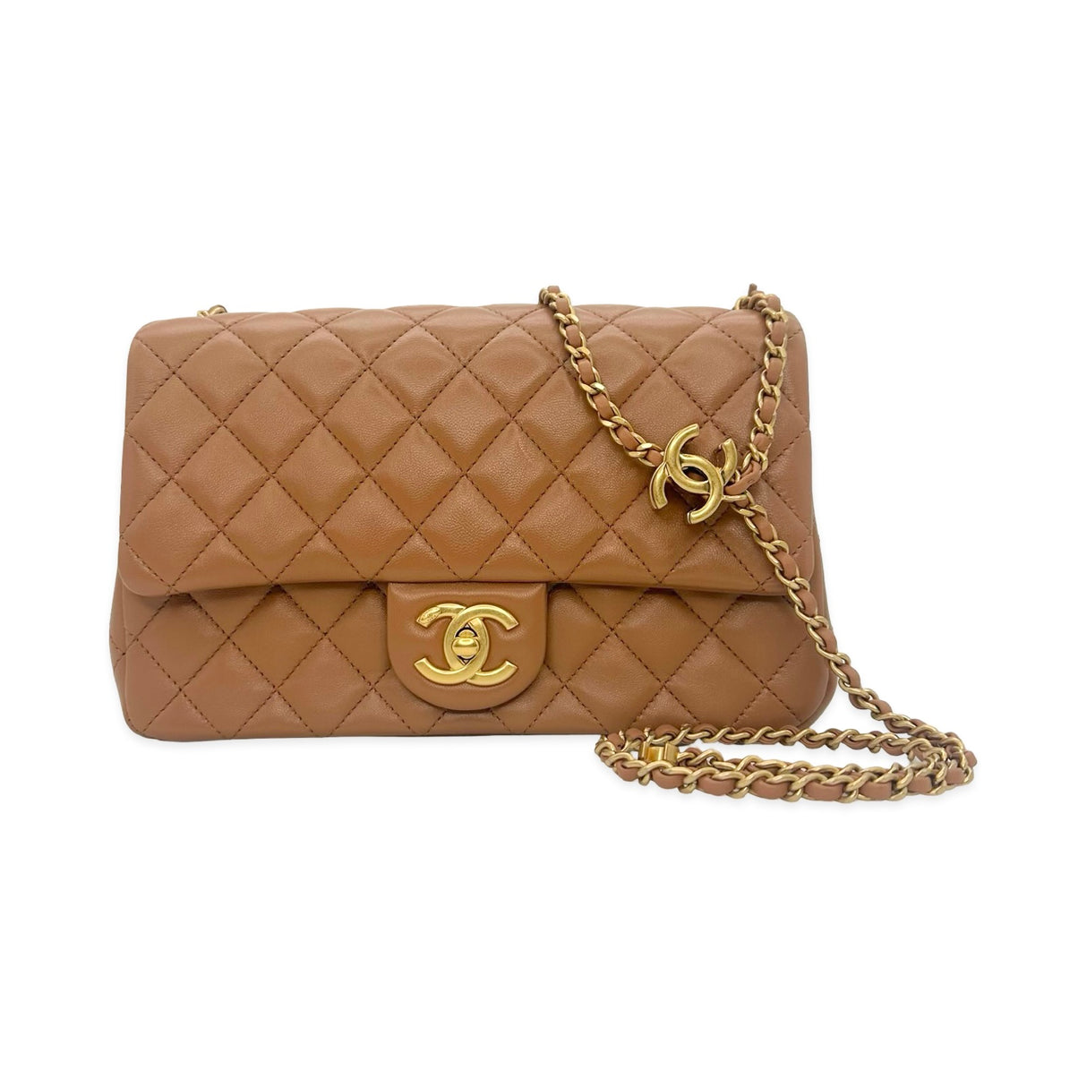 Quilted Lambskin CC Crush Small Single Flap Bag
