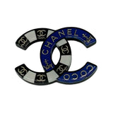 CHANEL: Resin CC Nautical Brooch