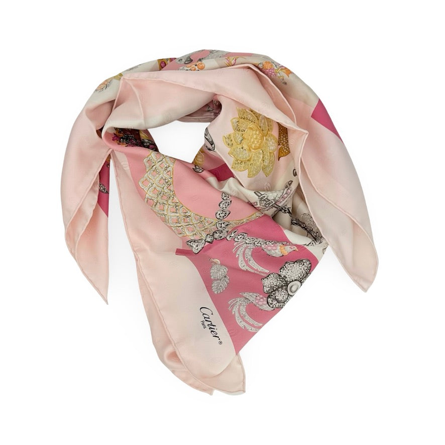 CARTIER: Silk Jewels Square Scarf