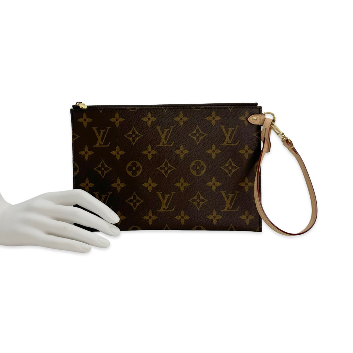 LOUIS VUITTON: Monogram Pochette Wristlet