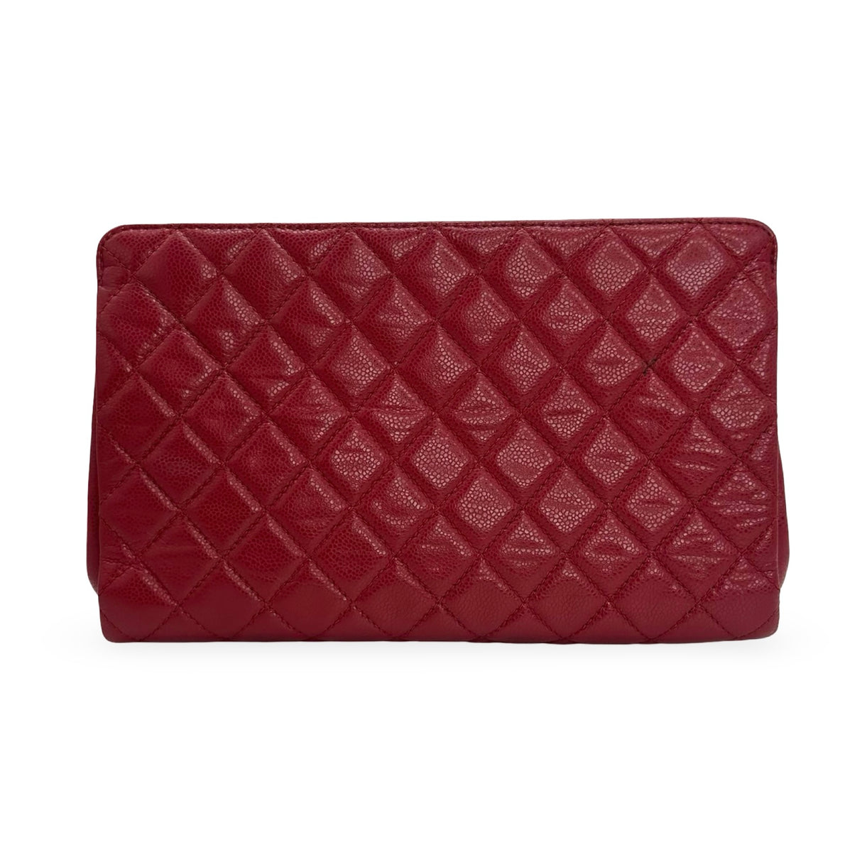 CHANEL: Quilted Caviar Large CC Timeless Clutch