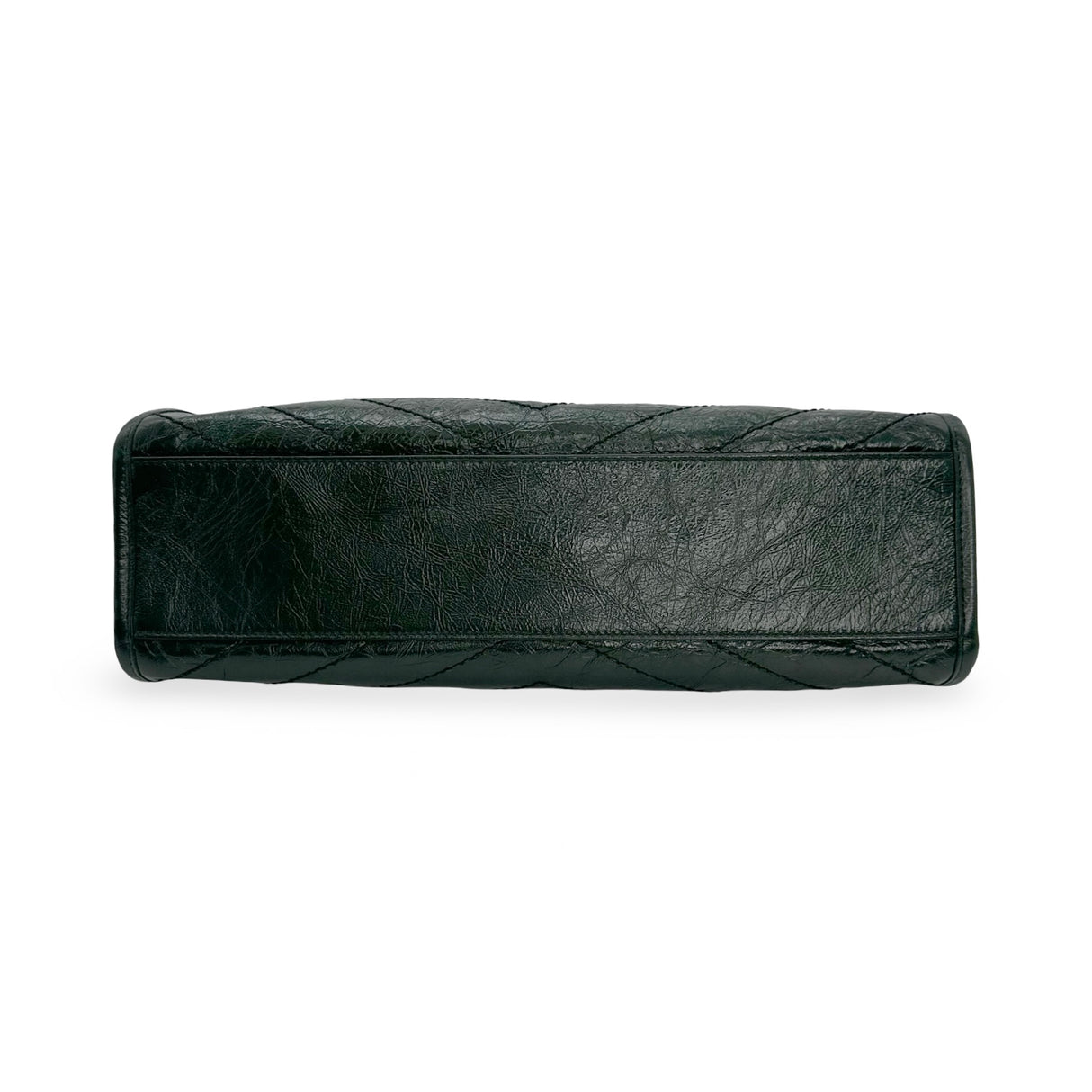 SAINT LAURENT: Crinkle Leather Niki Shopper Tote