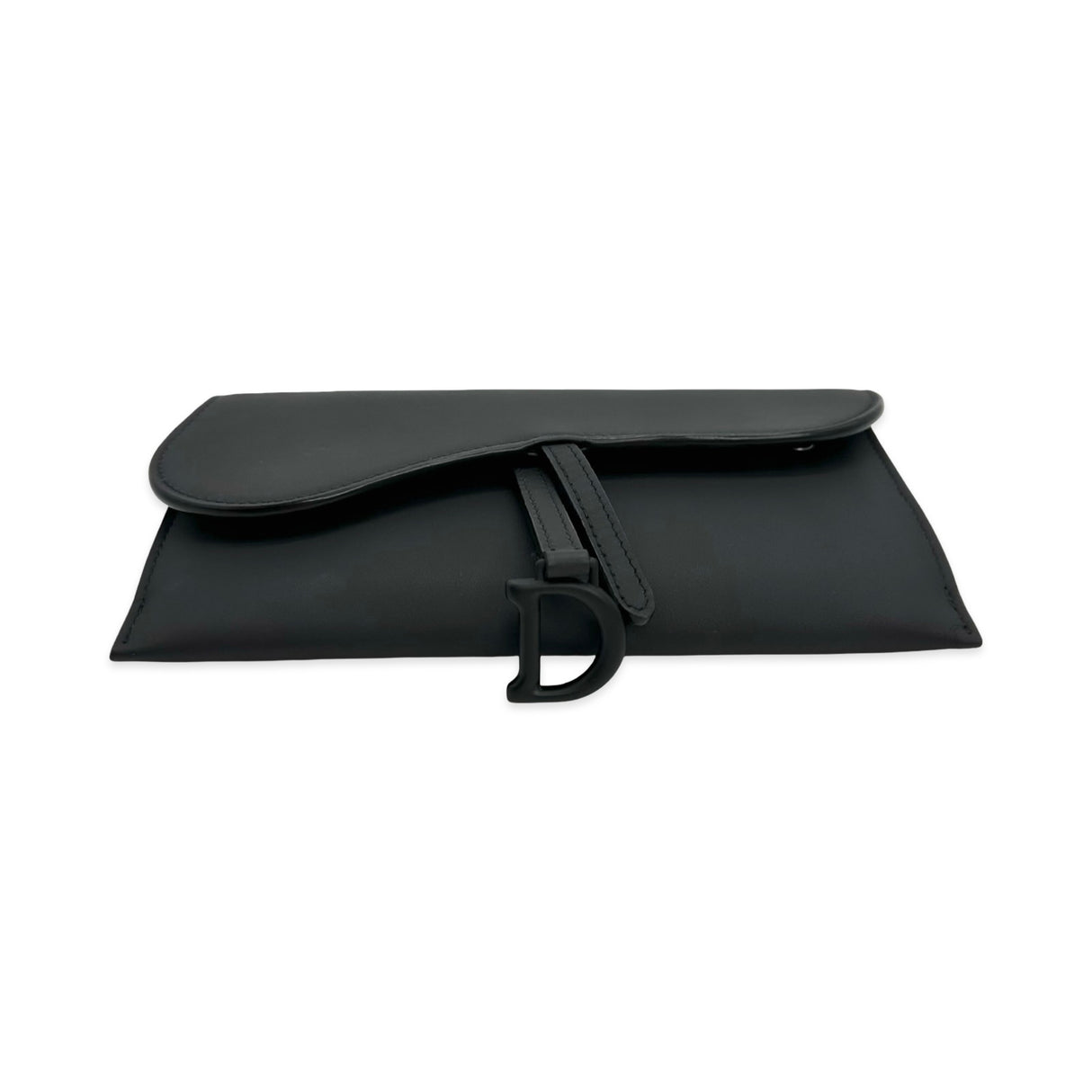CHRISTIAN DIOR: Ultramatte Long Saddle Wallet with Chain