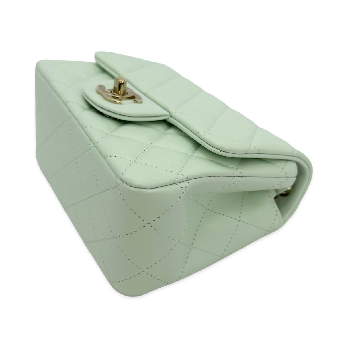 CHANEL: Quilted Lambskin Mini Classic Square Flap Bag