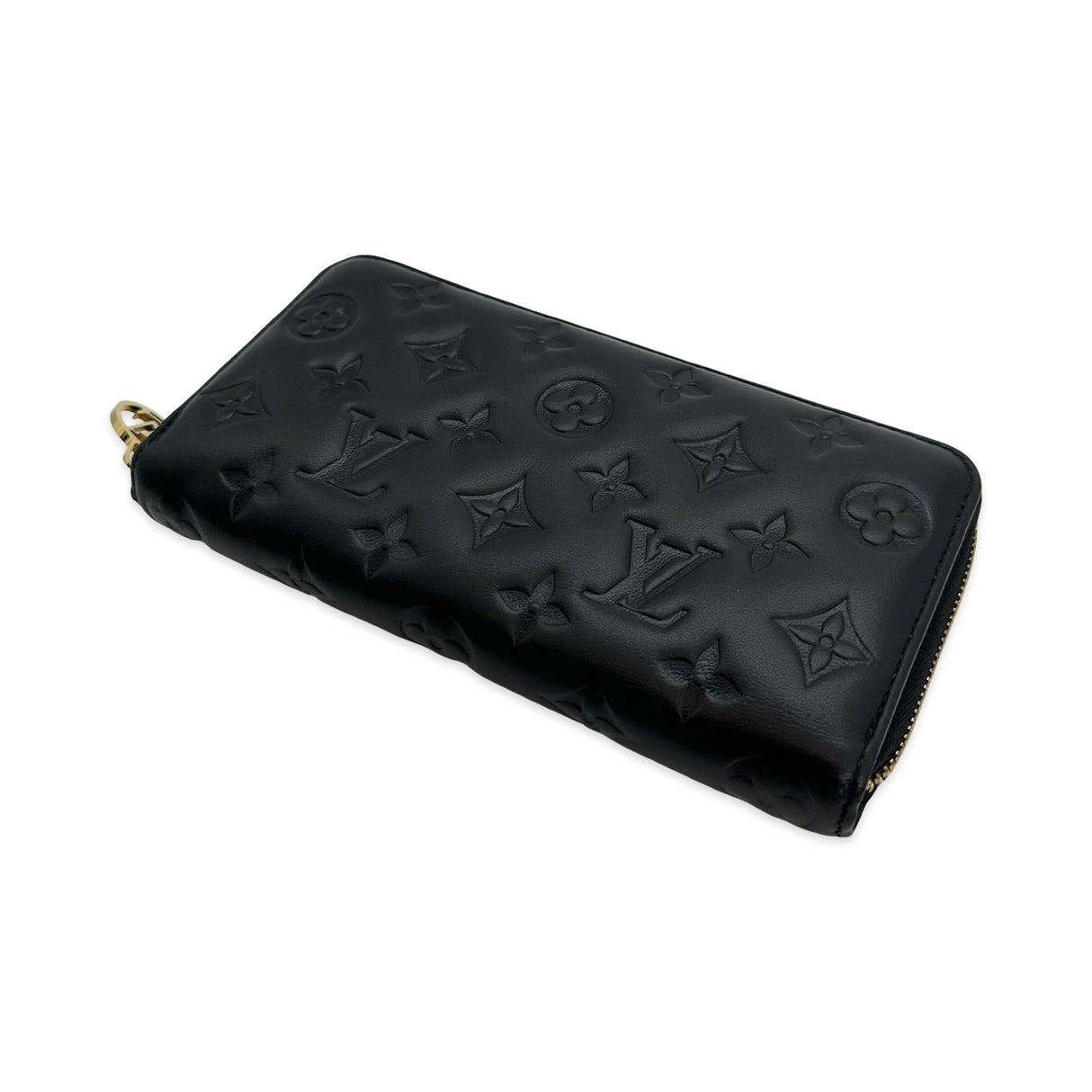 Monogram Embossed Lambskin Coussin Zippy Wallet