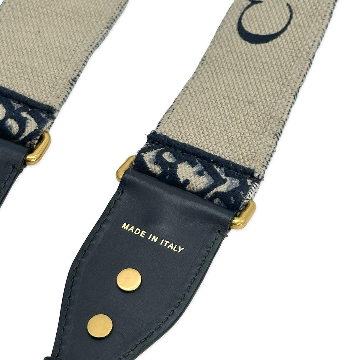 CHRISTIAN DIOR: Oblique Canvas Shoulder Strap with Ring