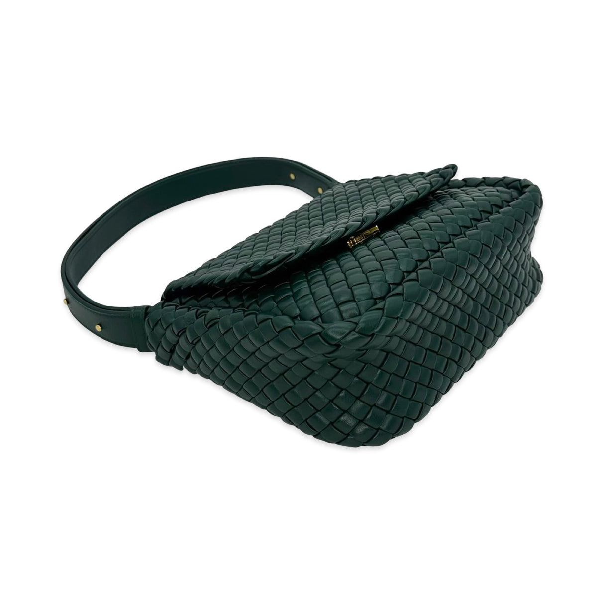 Padded Intreccio Lambskin Cobble Shoulder Bag