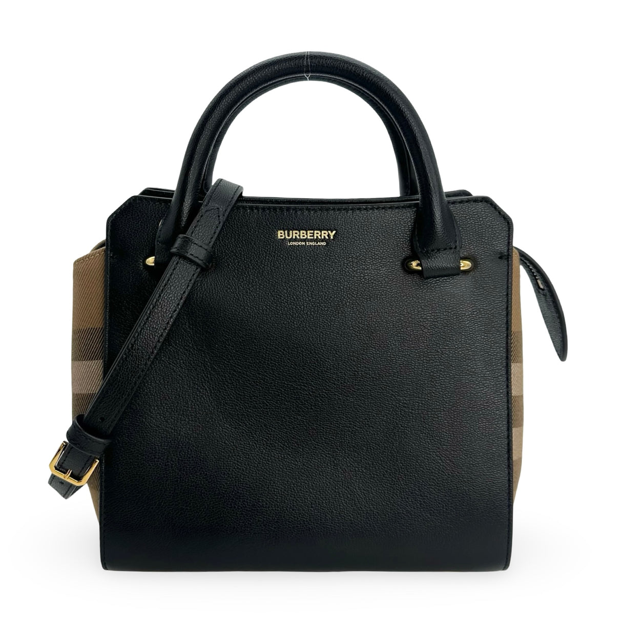 BURBERRY: House Check Mini Banwell Tote