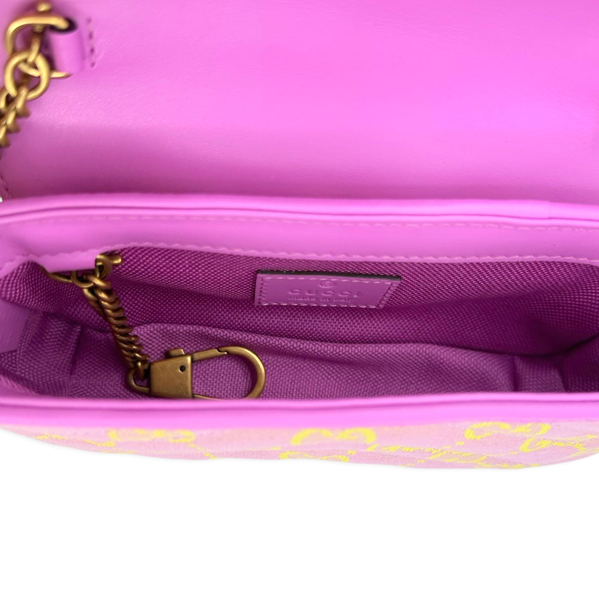 GG Canvas Super Mini Marmont Chain Bag