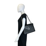 SAINT LAURENT: Triquilt Grain de Poudre Large Envelope Flap Bag