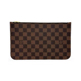 LOUIS VUITTON: Damier Ebene Neverfull Pochette