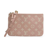 LOUIS VUITTON: Monogram Empreinte Double Zip Pochette