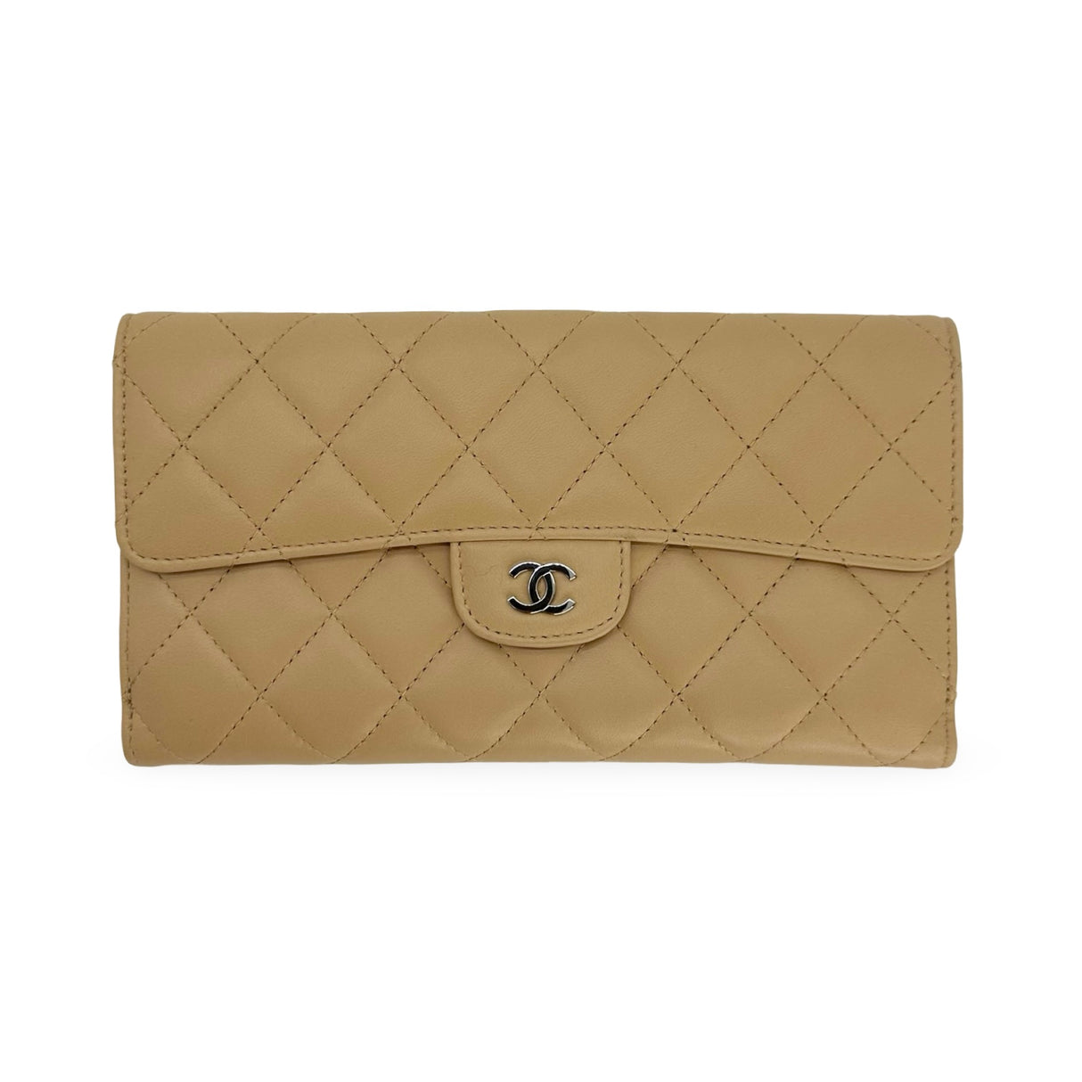 CHANEL: Quilted Lambskin Large Flap Wallet