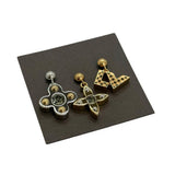 LOUIS VUITTON: Crystal Love Letters Timeless Stud Earrings Set
