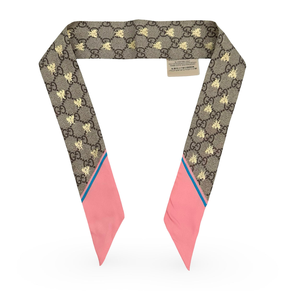 GUCCI: Silk GG Bee Neck Scarf